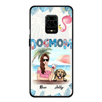 Personalized Dog Mom Summer Patterned Phone Case - Up to 4 Dogs - Gift Idea For Dog Mom - Case For Xiaomi, Oppo And Huawei