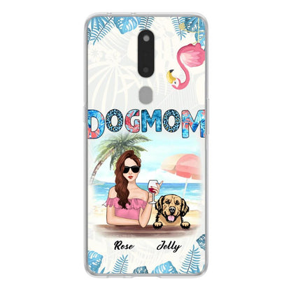 Personalized Dog Mom Summer Patterned Phone Case - Up to 4 Dogs - Gift Idea For Dog Mom - Case For Xiaomi, Oppo And Huawei