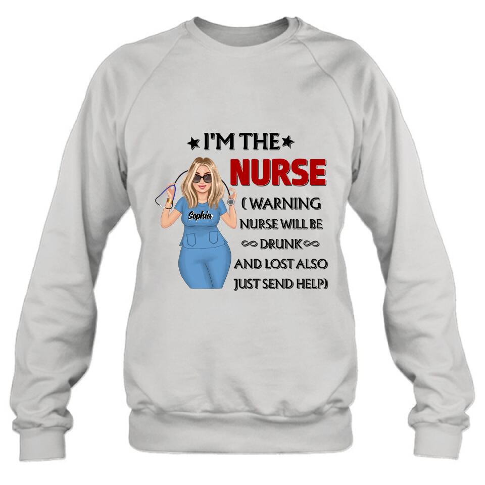 Custom Personalized Nurse Friend Shirt - Best Gift Idea For Friend/Nurse - I'm The Nurse
