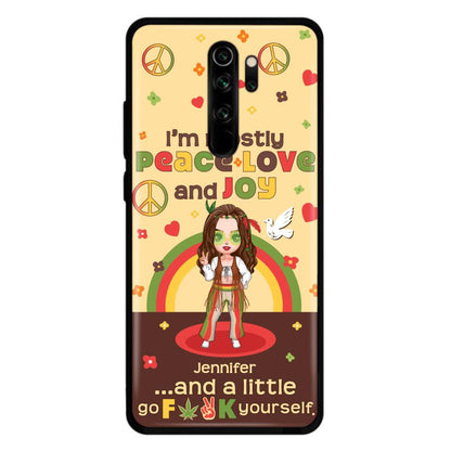 Custom Personalized Chibi Girl Phone Case - Gift Idea For Best Friend - I'm Mostly Peace Love and Joy - Case for Xiaomi/ Oppo/ Huawei