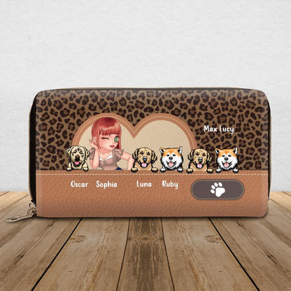 Personalized Pet Mom Long Wallet - Gift Idea For Dog/Cat Owner with up to 5 Pets