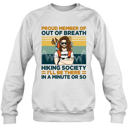 Personalized Hiking Shirt/Hoodie - Gift Idea For Hiking Lover - Out Of Breath Hiking Society