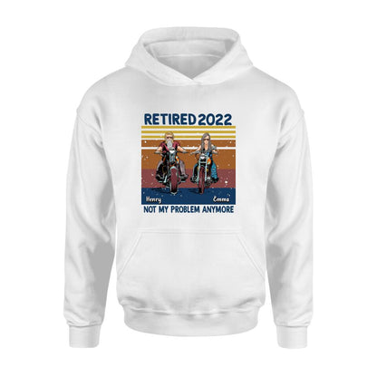 Custom Personalized Motorcycle Retired Shirt - Retired Gift Idea For Biker - Retired Not My Problem Anymore