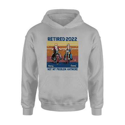 Custom Personalized Motorcycle Retired Shirt - Retired Gift Idea For Biker - Retired Not My Problem Anymore