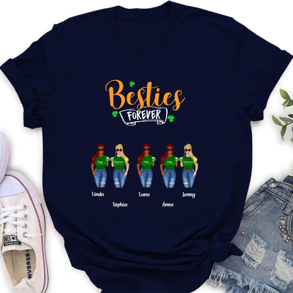 Personalized Drunker Half Shirt - Up to 5 People - Gift Idea For St Patrick's Day - She Is My Drunker Half