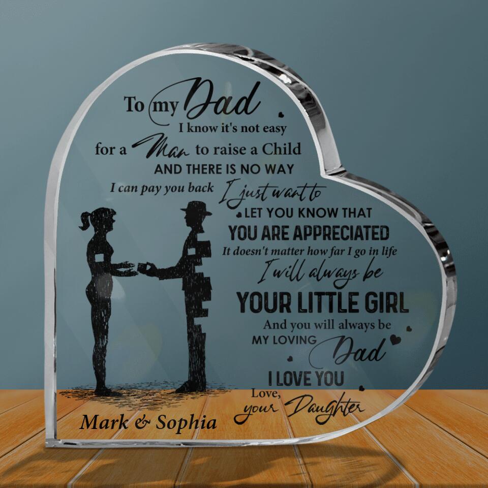Personalized Dad And Daughter Acrylic Plaque - Gift Idea For Father's Day - To My Dad