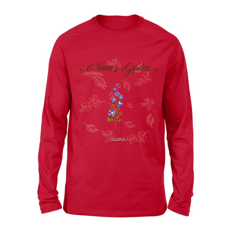 Personalized Nana's Garden Shirt/Pullover Hoodie - Gift Idea For Grandma With Up to 9 Grandkids