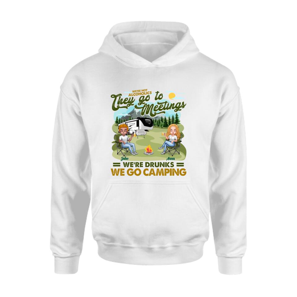 Personalized Camping Friend Shirt/Pullover Hoodie - Up to 6 People - Gift Idea For Friends/Camping Lover - We're Like A Really Small Gang