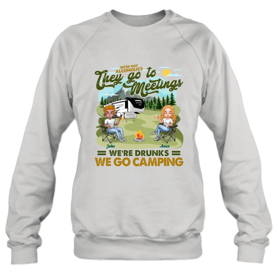 Personalized Camping Friend Shirt/Pullover Hoodie - Up to 6 People - Gift Idea For Friends/Camping Lover - We're Like A Really Small Gang