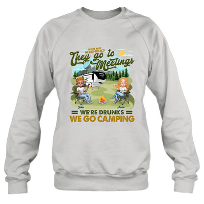 Personalized Camping Friend Shirt/Pullover Hoodie - Up to 6 People - Gift Idea For Friends/Camping Lover - We're Like A Really Small Gang