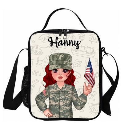 Custom Personalized USA Veteran Bag Set - Gift Idea For Kids/ Military Gift