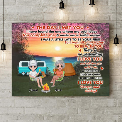 Personalized Couple Camping Canvas - Gift Idea For Couple/Camping Lover - I Love You Forever And Always