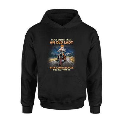 Personalized Biker Grandma Shirt/Pullover Hoodie - Mother's Day Gift For Grandma/Biker - Assuming I'm Just An Old Lady Was Your First Mistake