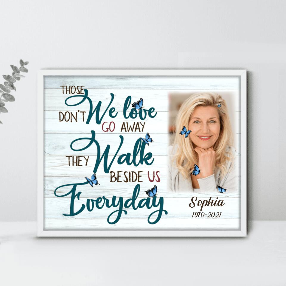 Personalized Photo Horizontal Poster - They Walk Beside Us Everyday