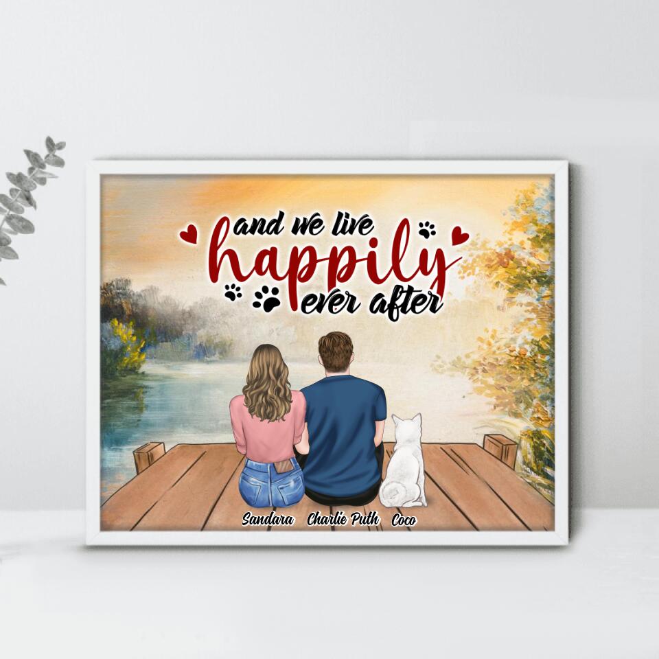 Personalized Dog Poster - Up to 5 Dogs - Best Gift For Dog Lovers - Life Is Better With A Dog