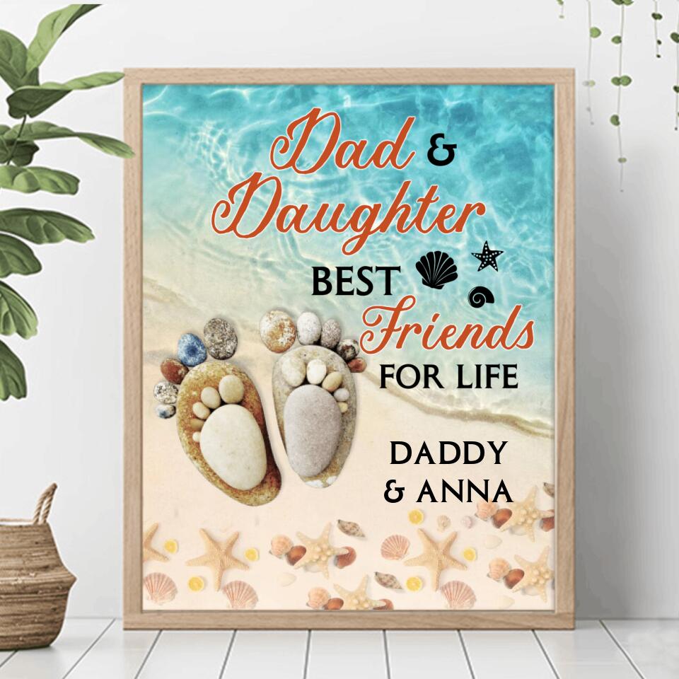 Personalized Dad And Son/Daughter Best Friends For Life Poster - Gift Idea For Father's Day - Gift For Son/Daughter From Dad