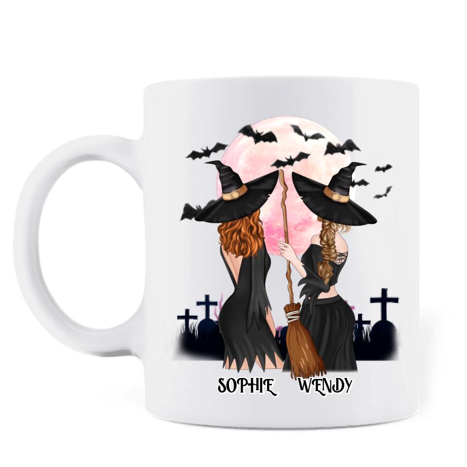 Personalized Friends Mug - Halloween Gift Idea For Friends/Sisters - She Is Sugar I'm Spice
