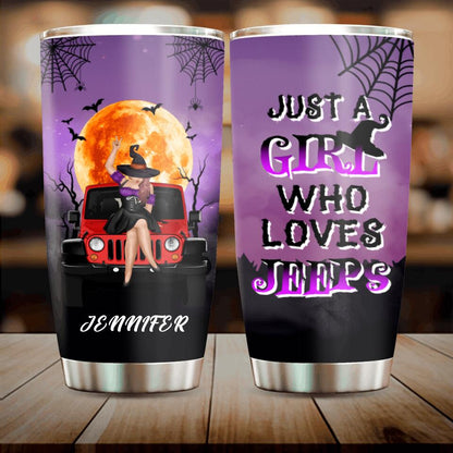 Personalized Off-road Girl Tumbler - Halloween Gift Idea For Off-road Lovers