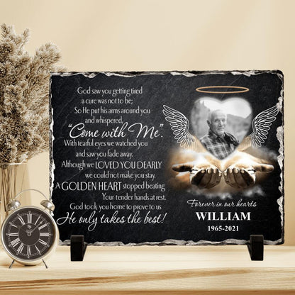 Personalized Memorial Photo Lithograph - Memorial Gift Idea - Forever In Our Hearts