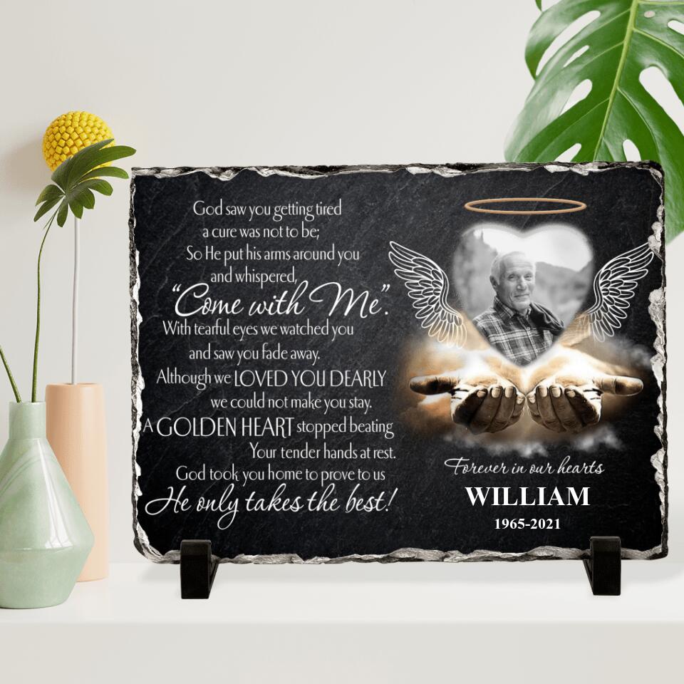 Personalized Memorial Photo Lithograph - Memorial Gift Idea - Forever In Our Hearts