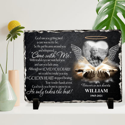 Personalized Memorial Photo Lithograph - Memorial Gift Idea - Forever In Our Hearts