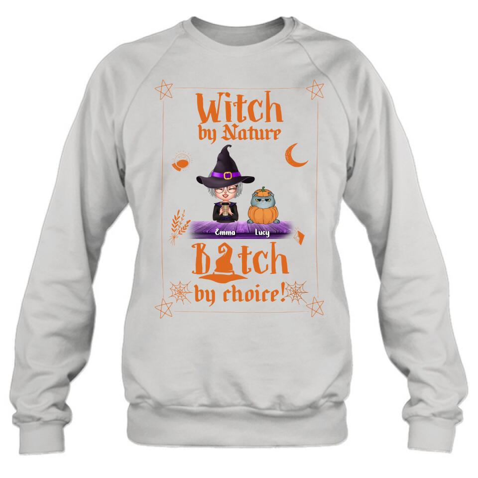 Personalized Witch Shirt - Up to 6 Cats/Dogs - Halloween Gift Idea For Cat/Dog Lovers/Friends
