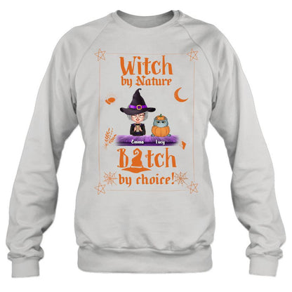 Personalized Witch Shirt - Up to 6 Cats/Dogs - Halloween Gift Idea For Cat/Dog Lovers/Friends