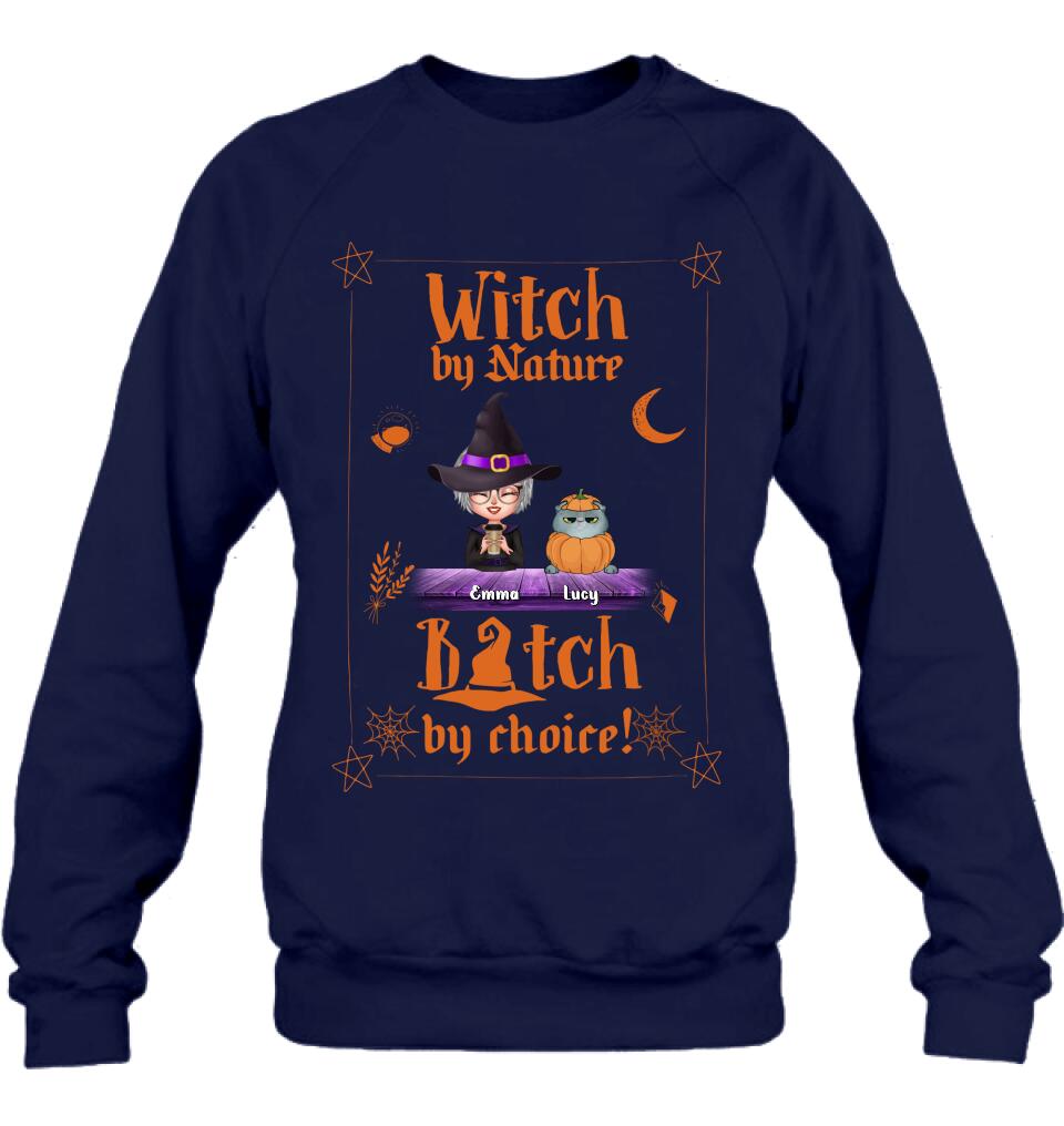 Personalized Witch Shirt - Up to 6 Cats/Dogs - Halloween Gift Idea For Cat/Dog Lovers/Friends
