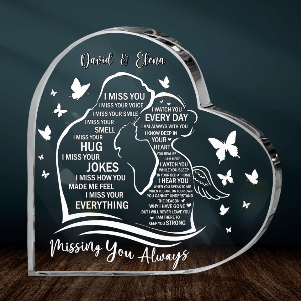 Personalized Memorial Acrylic Plaque - Memorial Gift Idea for Loss Of Wife - Missing You Always