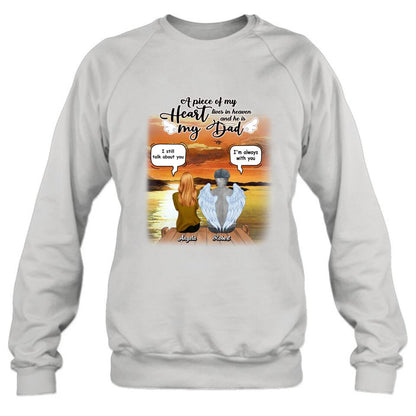 Personalized Memorial Dad Shirt - Gift Idea For Father's Day - My Dad Was So Amazing God Made Him An Angel