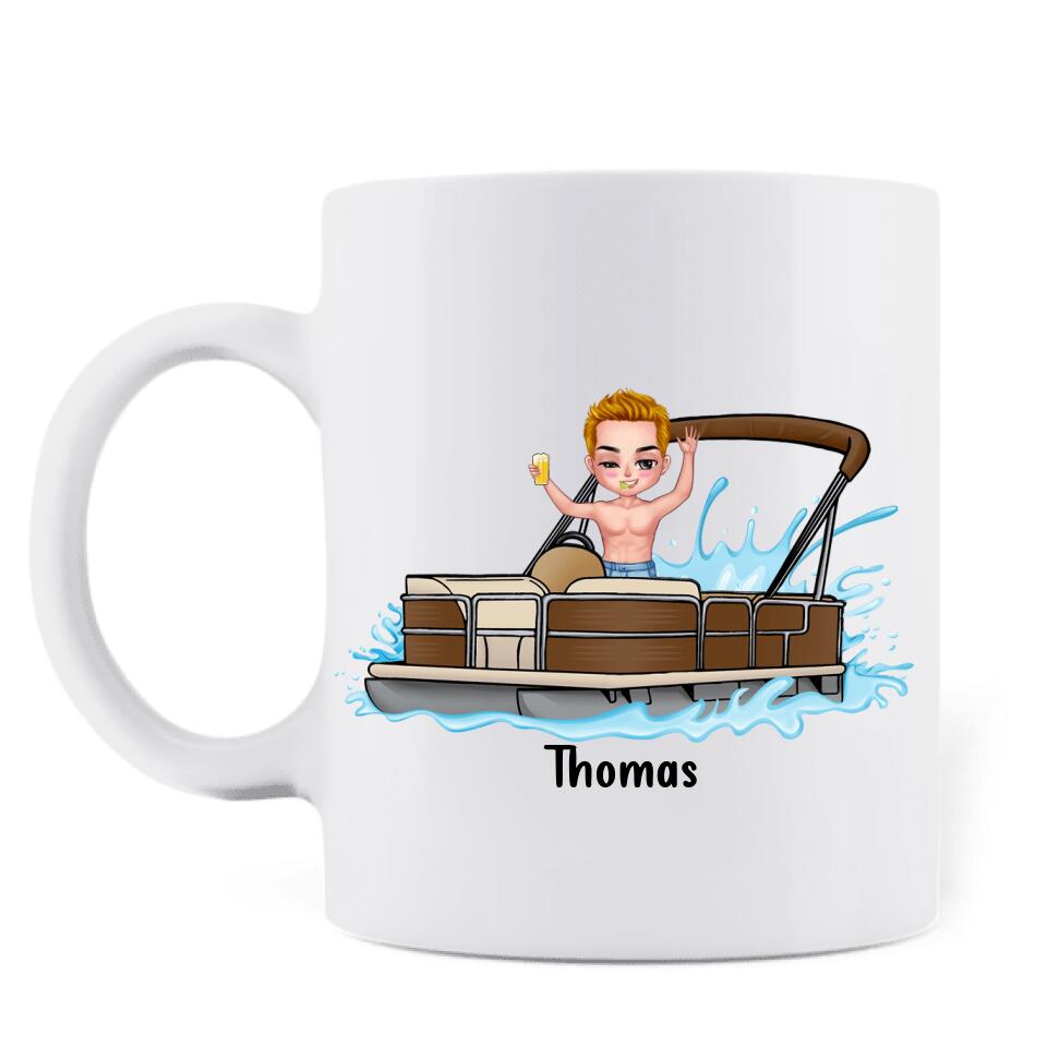 Personalized Pontoon Captain Coffee Mug - Pontoon Captain Just Like A Normal Captain Only More Drunker