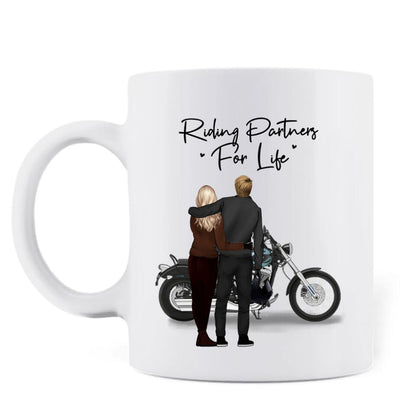 Personalized Perfect Heart Couple Motorbike Coffee Mug - Valentine's Day Gift Idea For Couple