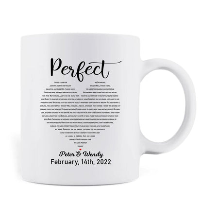 Personalized Perfect Heart Couple Motorbike Coffee Mug - Valentine's Day Gift Idea For Couple