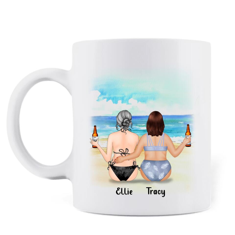 Personalized Curvy/Slim Girls Bikini Mug - Best Gift For Best Friends - Soul Sisters - AQ5WVZ