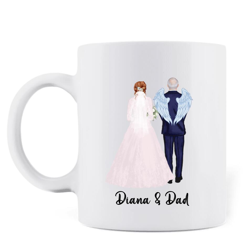 Personalized Wedding Parent In Heaven Coffee Mug - Memorial Gift Idea - Forever In My Heart