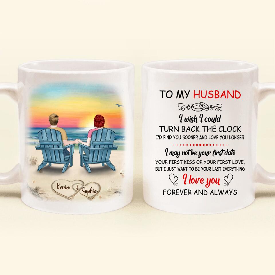 Personalized Couple Coffee Mug - Gift Idea For Couple/Gift For Husband From Wife - To My Husband I Wish I Could Turn Back The Clock
