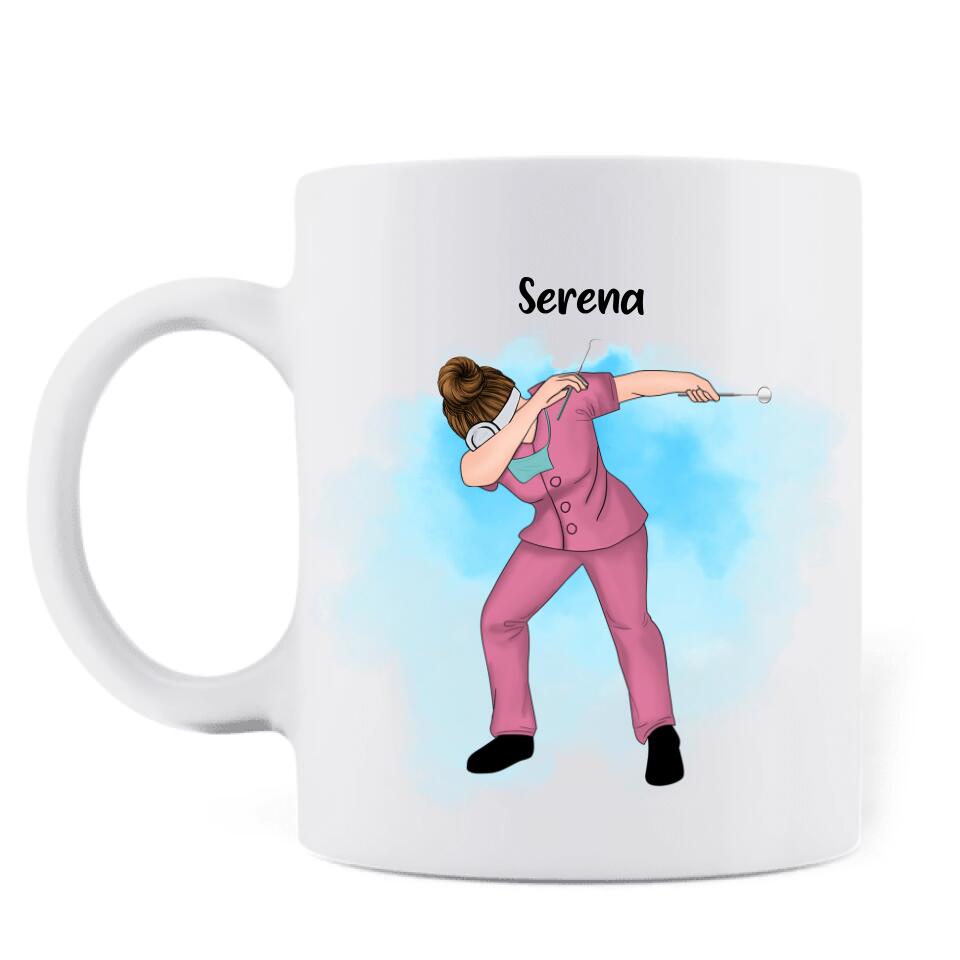 Personalized Dabbing Dentist Coffee Mug - Best Gift Idea For Dentists - Doctor Engineer + Artist = Dentist - MF91TB