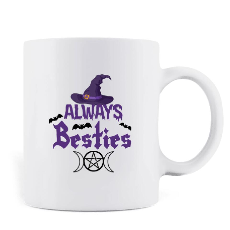 Personalized Witch Friends Coffee Mug - Up to 3 Friends - Always Besties