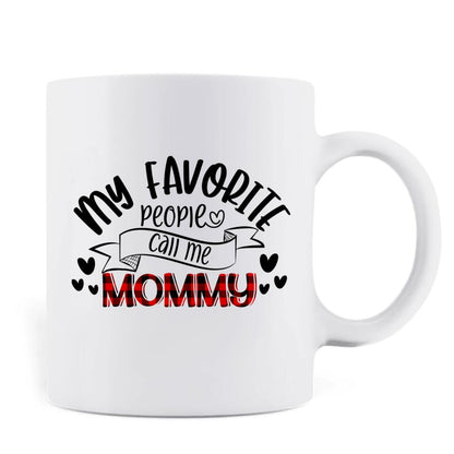 Personalized Mommy And Kids Xmas Coffee Mug - Mom With Up to 5 Kids - Christmas Gift For Mom - T1IGHH