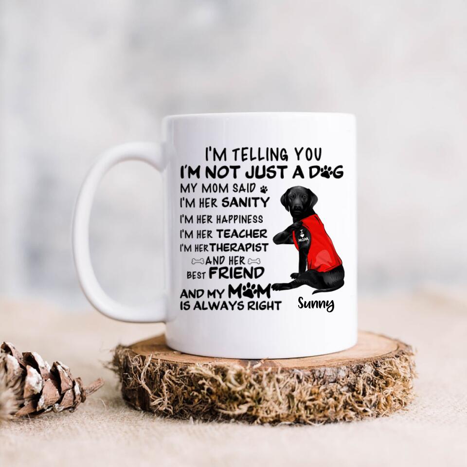 Personalized Dog Mug - Best Gift For Dog Lovers - I'm Not Just A Dog