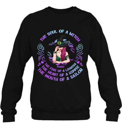 Custom Personalized Witch Shirt/ Hoodie - Halloween Gift Idea For Friends - The Soul Of A Witch