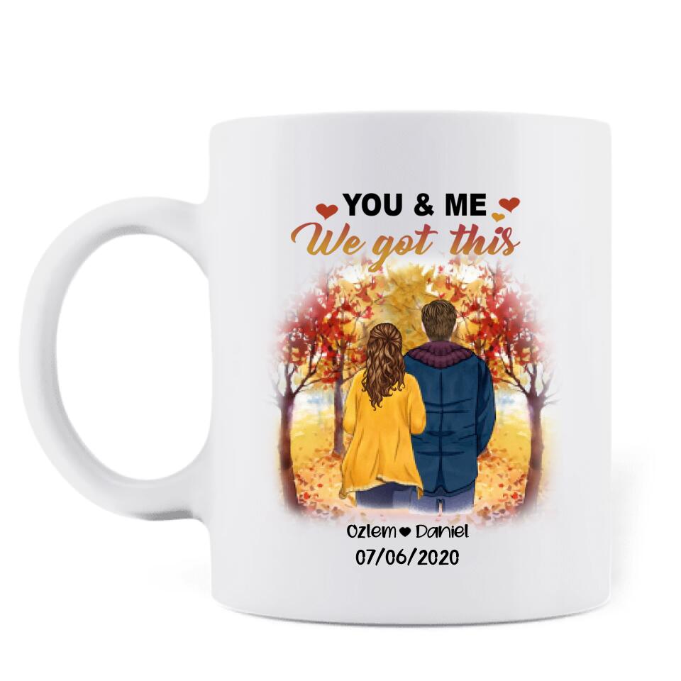 Personalized Couple In The Fall Coffee Mug - Best Gift For Couple - I Love You Forever And Always - FI4AF6