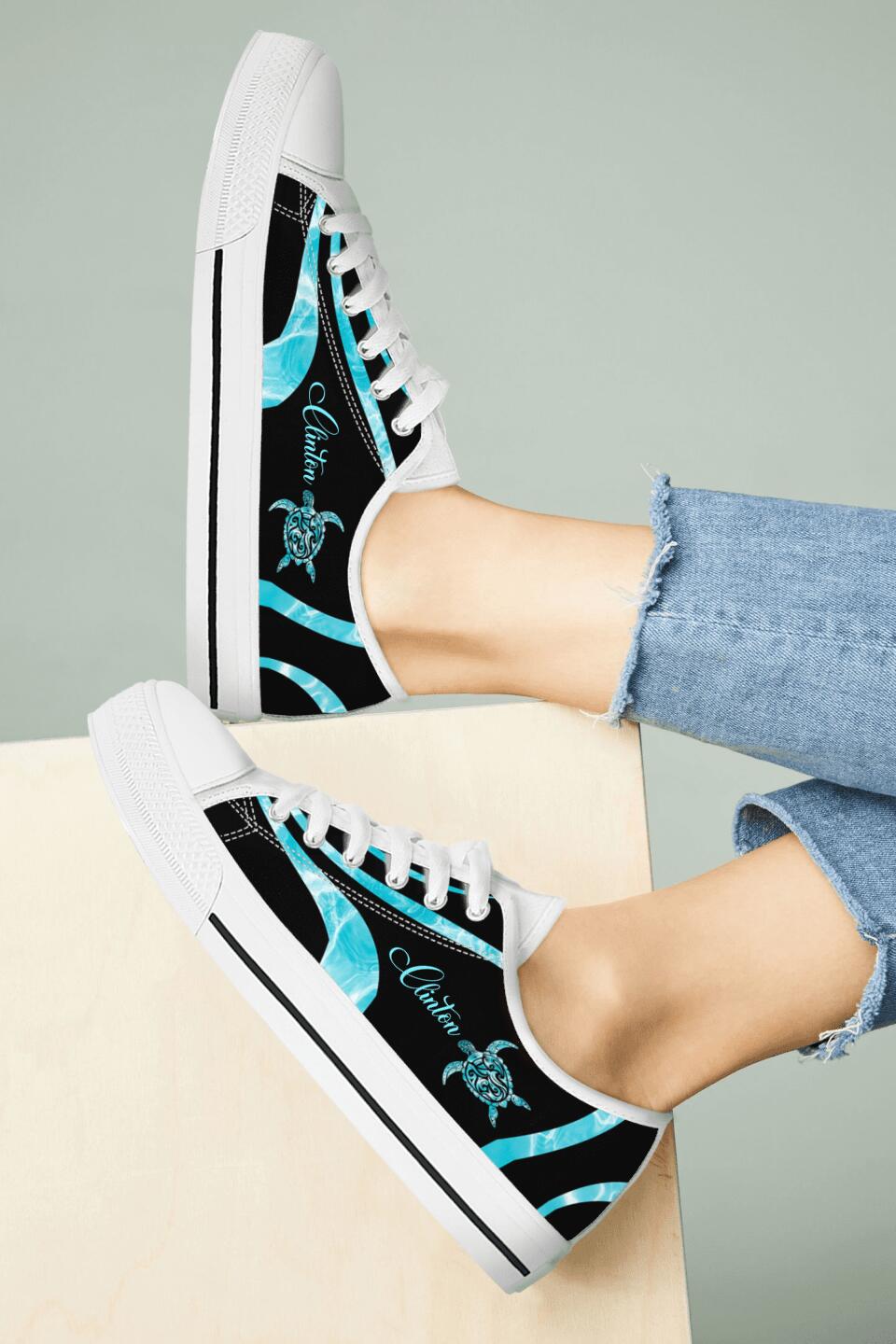 Personalized Turtle Sneakers - Best Gift For Turtle Lovers - SEWD5O