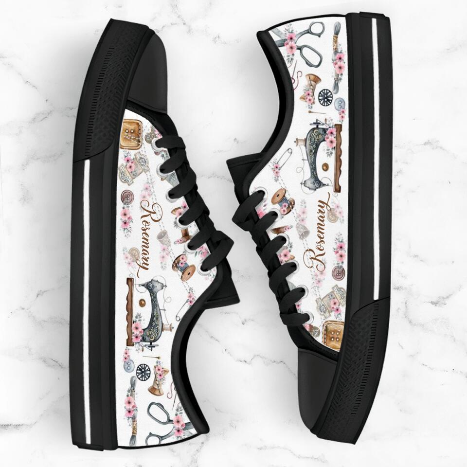 Personalized Sewing Sneakers - Gift Idea For Sewing Lovers - DZ0115