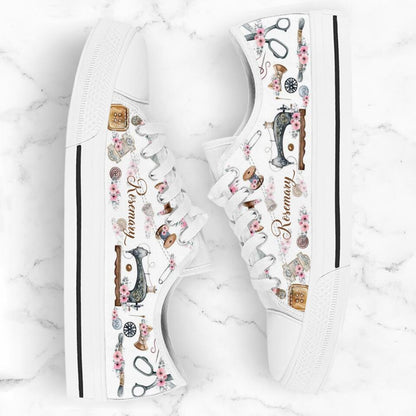 Personalized Sewing Sneakers - Gift Idea For Sewing Lovers - DZ0115
