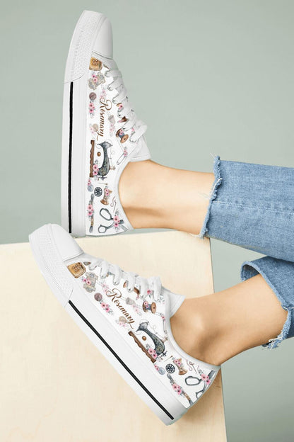 Personalized Sewing Sneakers - Gift Idea For Sewing Lovers - DZ0115