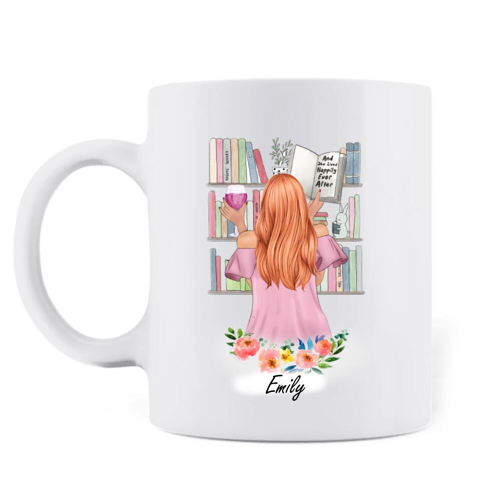Personalized Reading Pet Mom Mug - Up to 5 Pets - Best Gift For Dog/Cat Lovers