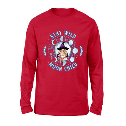 Custom Personalized Witch T-shirt/ Long Sleeve/ Sweatshirt - Halloween Gift Idea - Stay Wild Moon Child