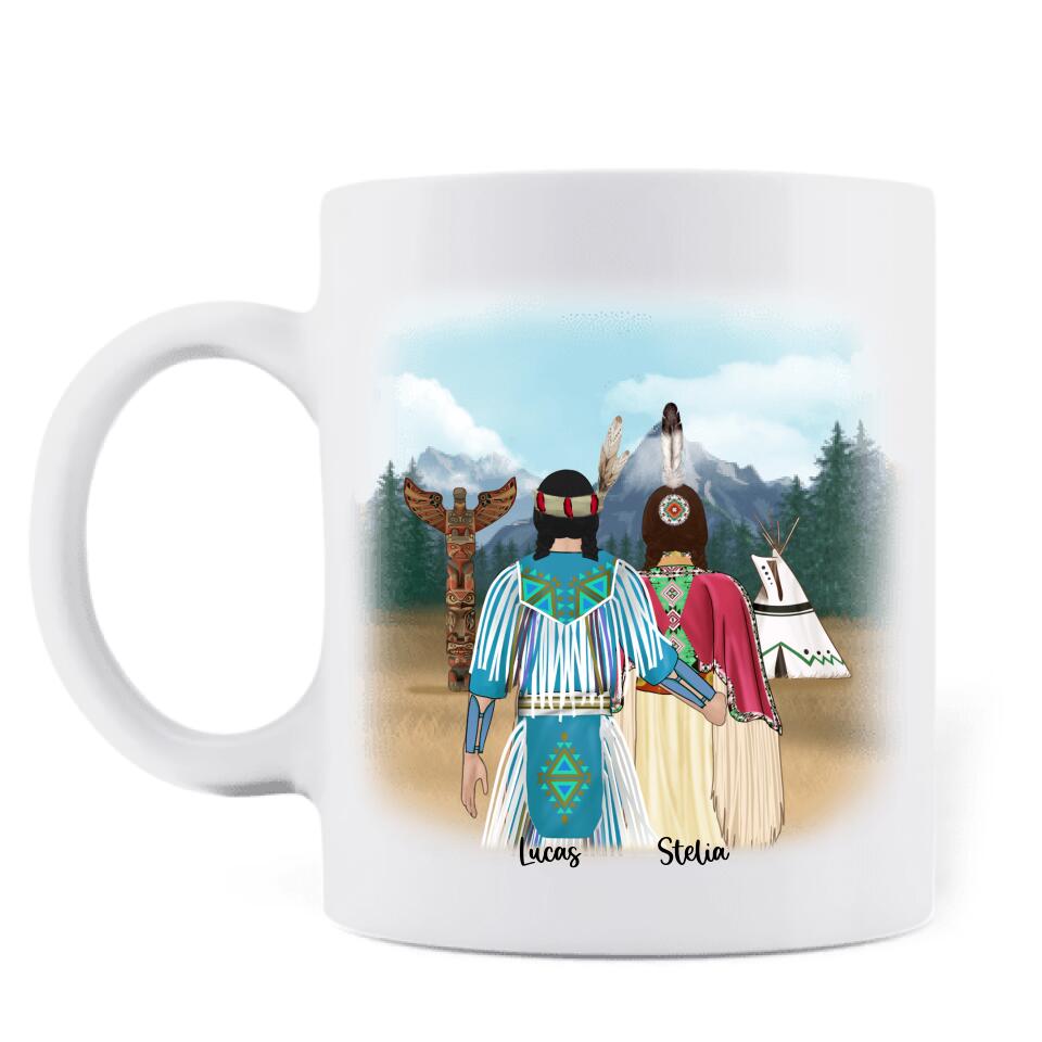 Personalized Native American Couple Coffee Mug - Best Gift For Couples - Always Together