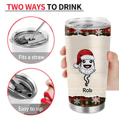 Personalized Funny Tumbler For Dad - Up to 7 Kids - Christmas Gift Idea For Father - Merry Christmas From Your Swimming Champion
